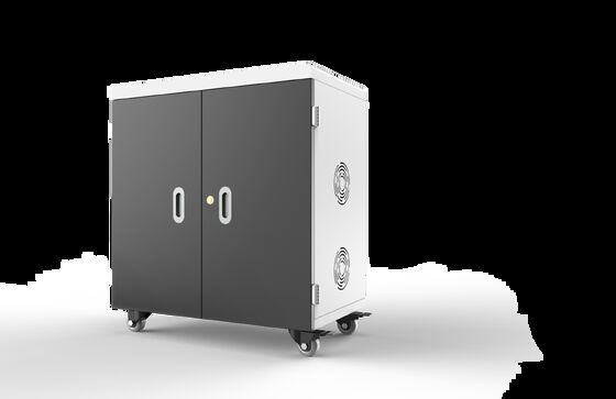 Lockable 36 USB Ports Charging Cabinet with Galvanized Sheet Construction and German Medical-Grade Wheels
