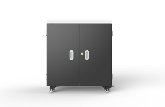 Wózek do ładowania USB z 36 portami, wyjściem 5V 2.4A i wejściem 100-250V, wyposażony w kółka medyczne wyciszające