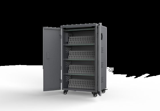 64-portowa szafka do ładowania tabletów z 8-stopniowym systemem ochrony bezpieczeństwa i konstrukcją z blachy ocynkowanej