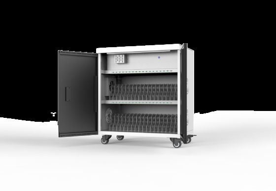 36 Port USB Smart Charging Cabinet with 4 Wheels 2 Brake and Cooling Fans for Secure Tablet Charging