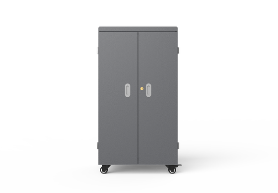 64 Slots USB Charging Cart with 8S Security Protection and Galvanized Sheet Material